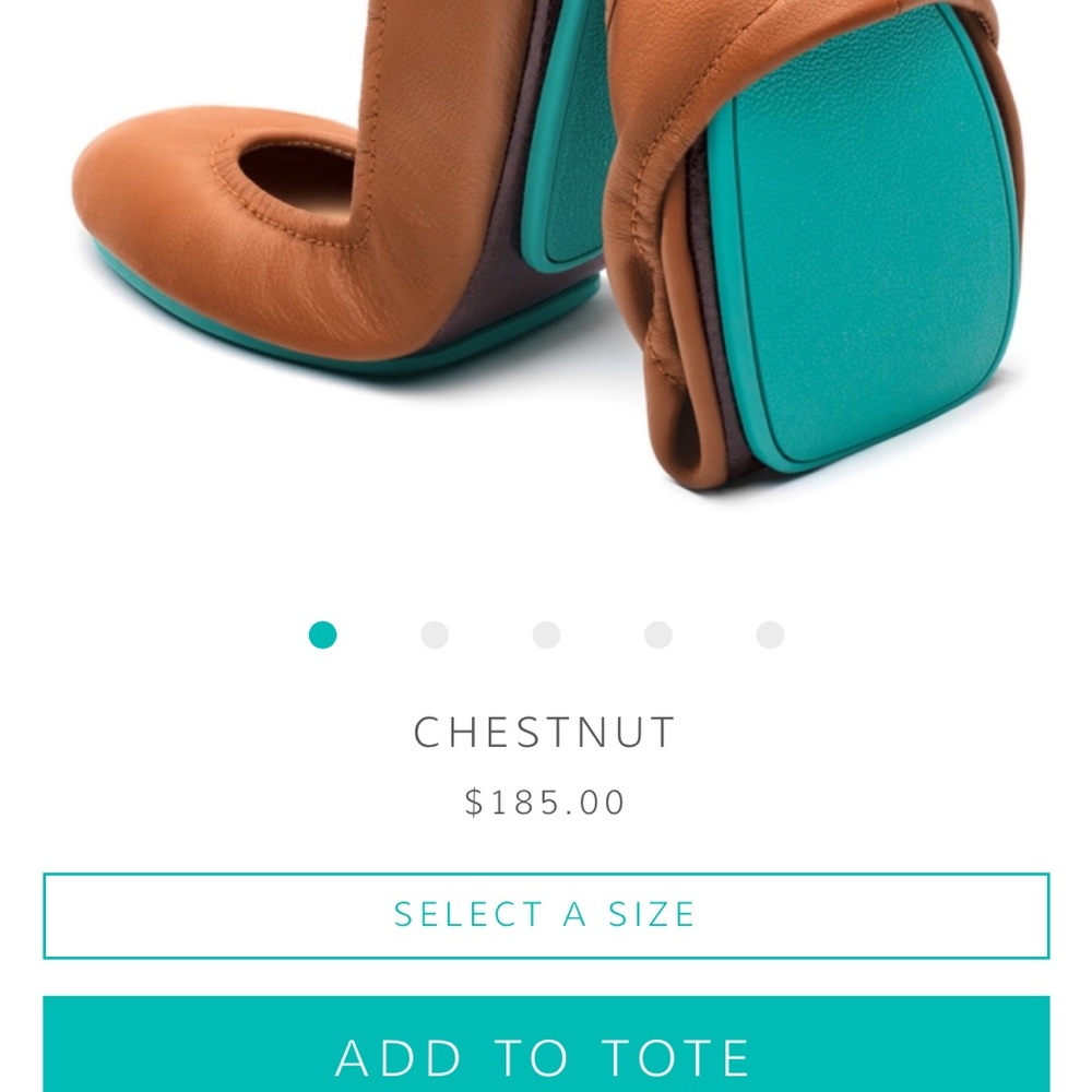 Chestnut Tieks Size 8 With Box And Both Bags Incl… - image 1